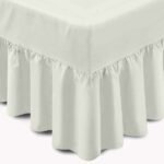 Extra Deep Frilled Fitted Valance Sheet in Natural Color