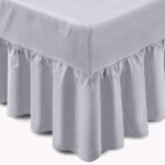 Silver Egyptian Thread Count Frilled Valance Sheet