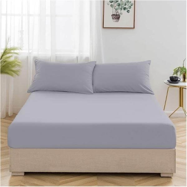 Egyptian Cotton Fitted Sheet - Silver