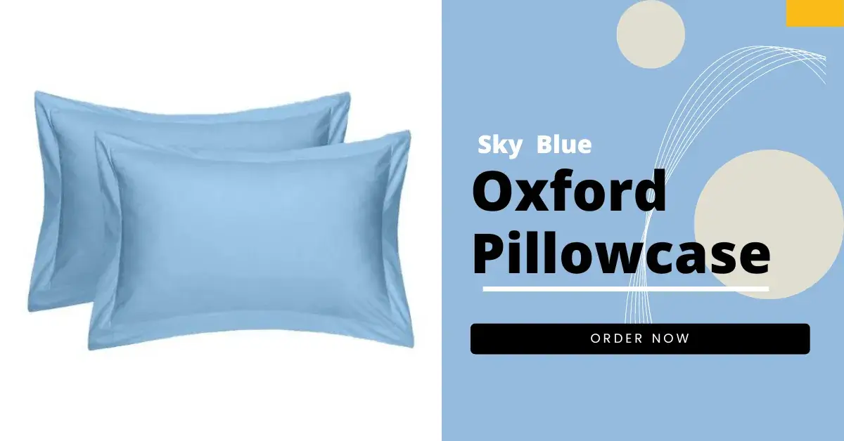 Egyptian cotton oxford Pillowcases Blue
